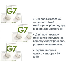 9 сенсоров Dexcom G7