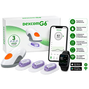3 сенсора Dexcom G6