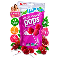 YumEarth Льодяники Organic Pops Вітамін C 14 штук