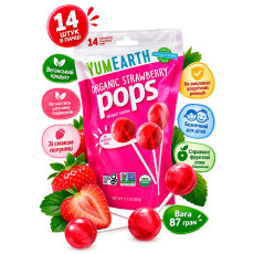 YumEarth Льодяники Organic Pops Strawberrry 14 штук