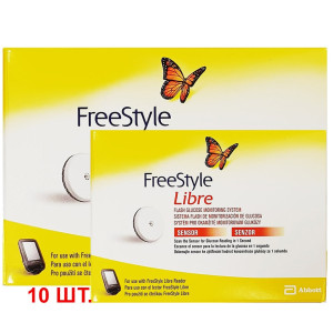 Сенсор FreeStyle Libre 1 для моніторингу рівня глюкози (10 штук)
