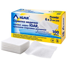 Серветка спиртова IGAR 6х3 см (100 штук)