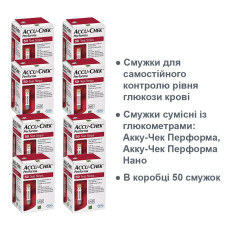 Тест-смужки Акку-Чек Перформа 8 упаковок по 50 шт