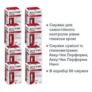 Тест-смужки Акку-Чек Перформа 8 упаковок по 50 шт