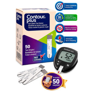 Тест-смужки Contour plus, 50 штук