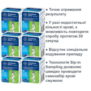 Тест-смужки Contour plus, 6 упаковок по 50 штук